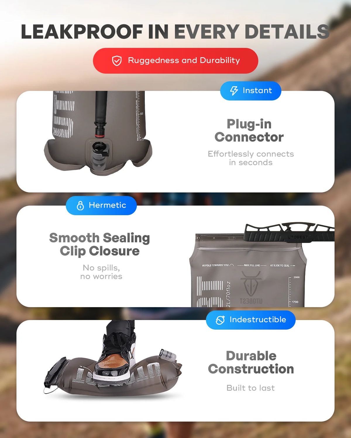Hydration Reservoir – TPU Water Bladder for Hiking Cycling and Running