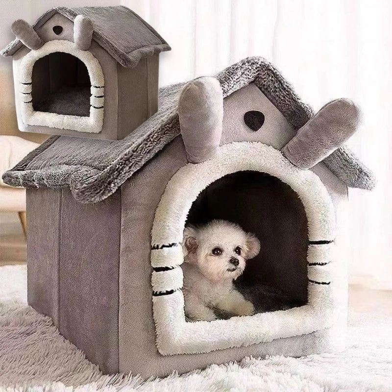 Foldable Pet House – Removable Washable Bed for Small to Large Dogs and Cats