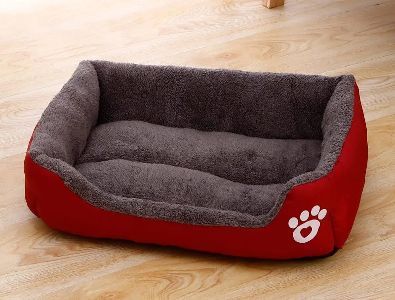 Large Square Dog Bed – Warm Soft Nest for Small Medium and Large Pets