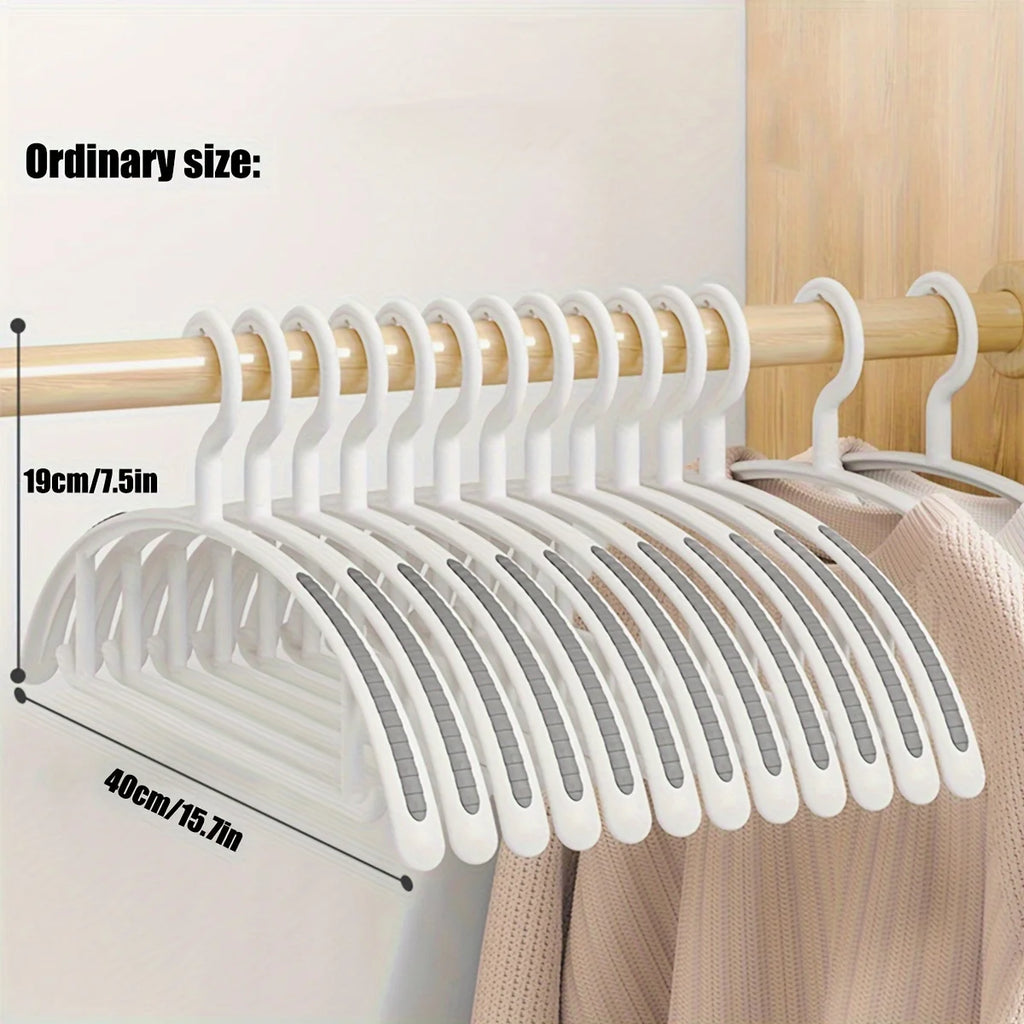 Non-Slip Plastic Hangers – Thick Wide Shoulder Drying Rack for Home Wardrobe