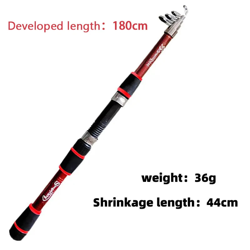 Telescopic Fishing Rod Set – Portable Spinning Reel Kit for Outdoor Travel