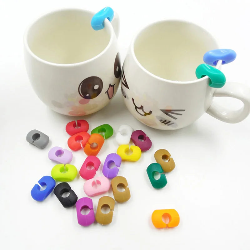 Silicone Wine Glass Marker Charms – Drink Labels for Party Bar Accessories