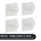 Adhesive Wall Hooks – Heavy Duty Black Hangers for Bathroom and Kitchen