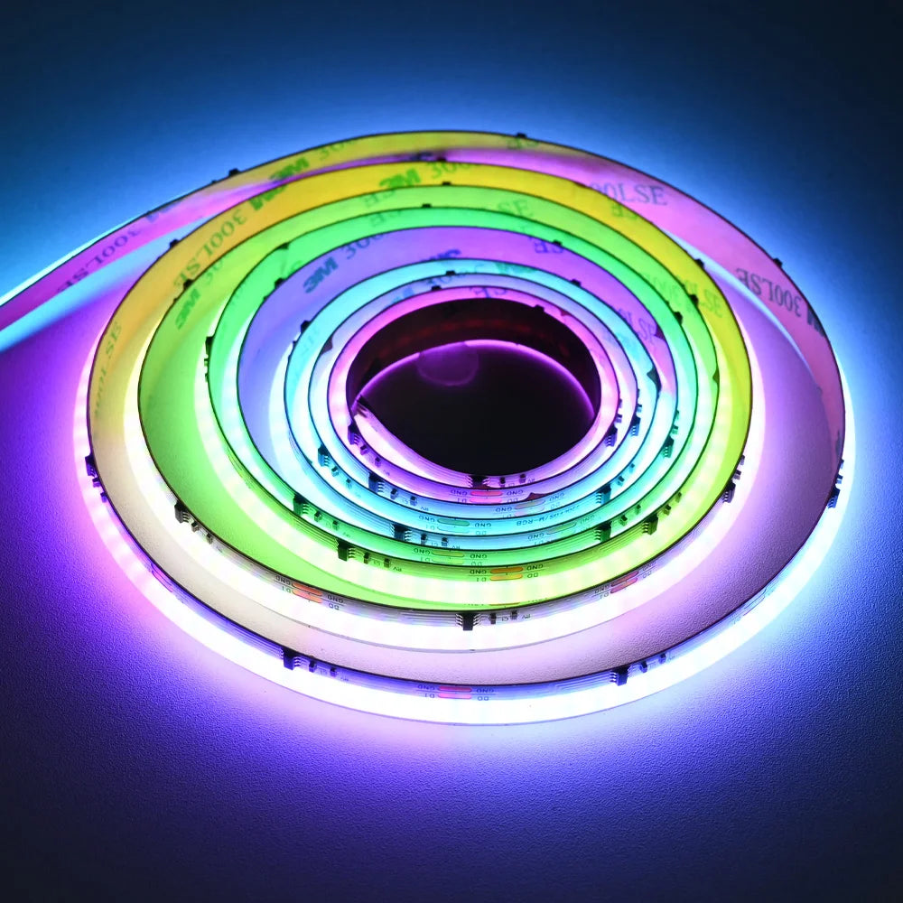 Addressable RGBIC COB LED Strip – Dream Color Lighting for Home Decor