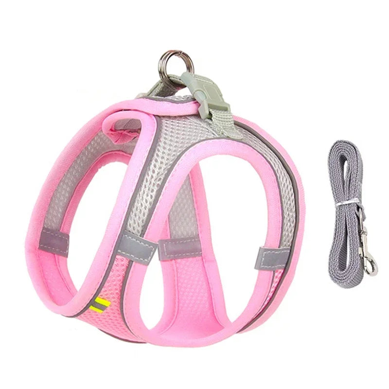 Adjustable Puppy Harness Vest – Comfortable Pet Supplies for Small Dogs