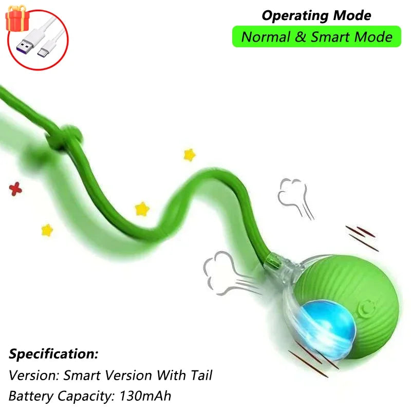 Interactive Rolling Cat Ball – Rechargeable Smart Toy for Pet Exercise