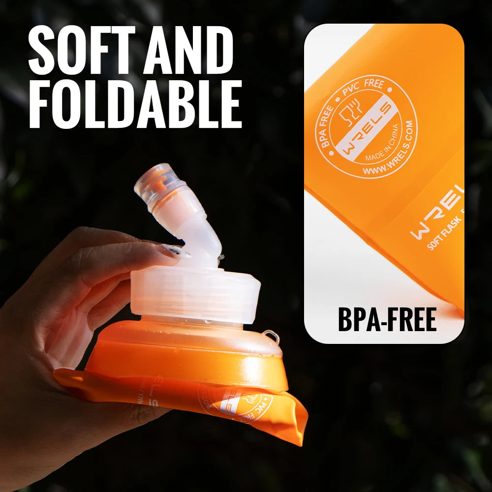 Foldable TPU Soft Flask – BPA-Free Water Bottle for Outdoor Running Sports