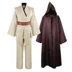 Jedi Knight Robe – Hooded Men's Tunic for Halloween Cosplay Costume