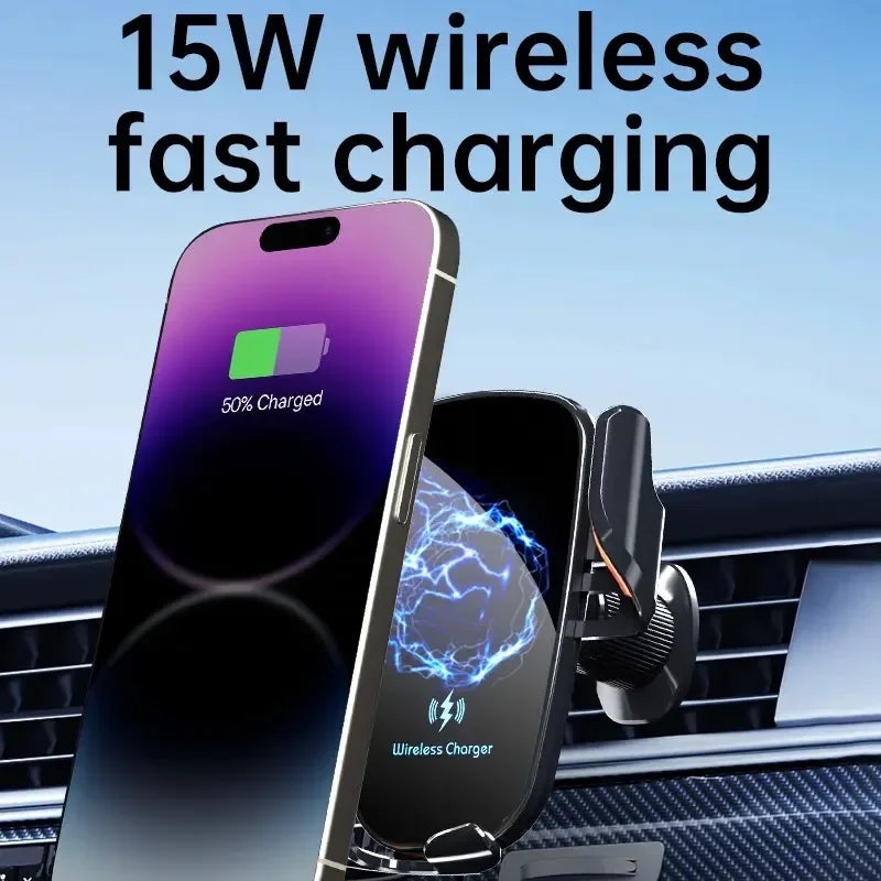 Wireless Car Charger – Fast Charging Air Vent Mount for iPhone and Android