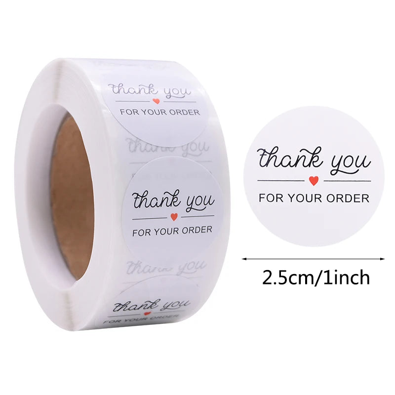 Decorative Thank You Sealing Stickers for Party Gift Labels and Scrapbooking
