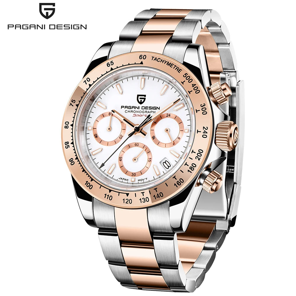 Pagani Design Gold Chronograph – Luxury Quartz Wrist Watch for Men