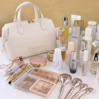 Large PU Travel Cosmetic Bag – Waterproof Toiletry Organizer for Makeup