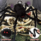 Giant Plush Spider Decoration – 30-200cm Horror Prop for Halloween Party
