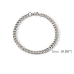 Gold Stainless Steel Cuban Chain Bracelet – Unisex Hip Hop Jewelry