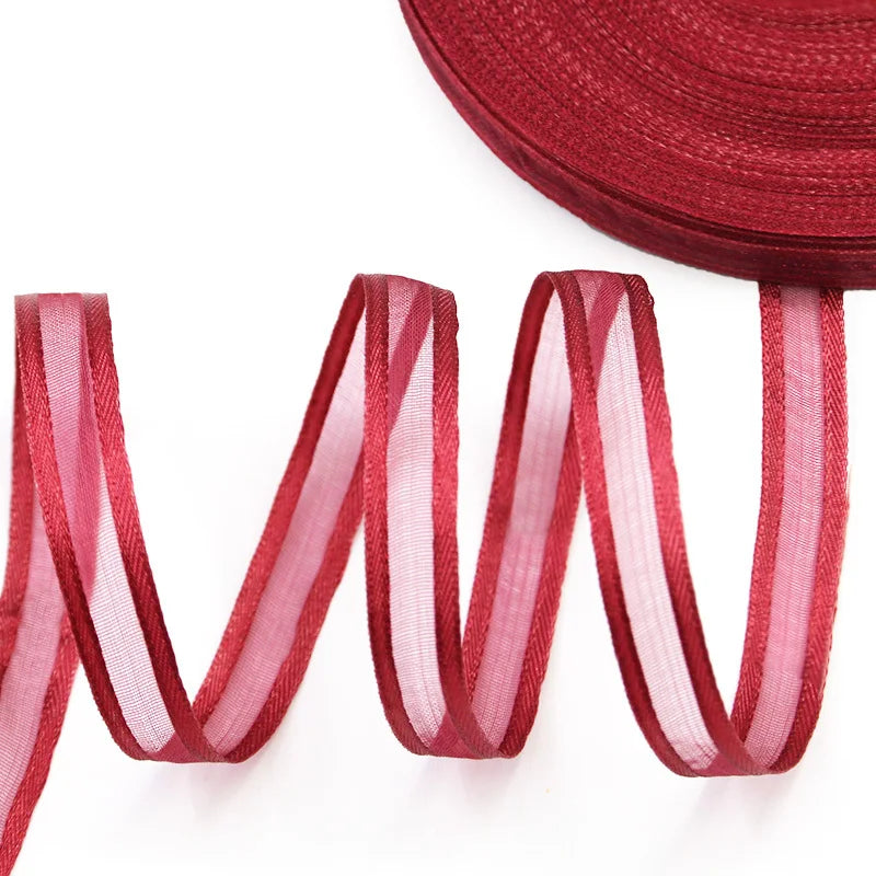 Organza Ribbon 3/8 Inch – Sheer Fabric Trim for Gift Wrapping and Crafts