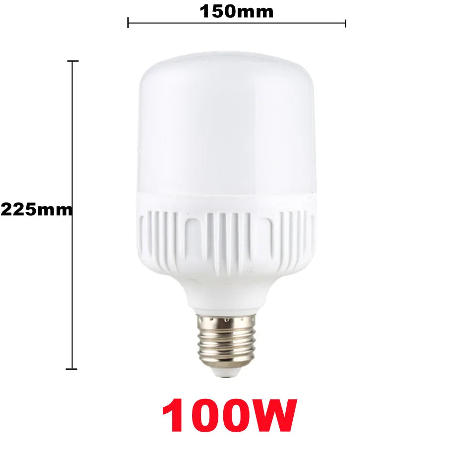 100W E27 LED Light Bulb – High Brightness Eye Protection for Home Lighting
