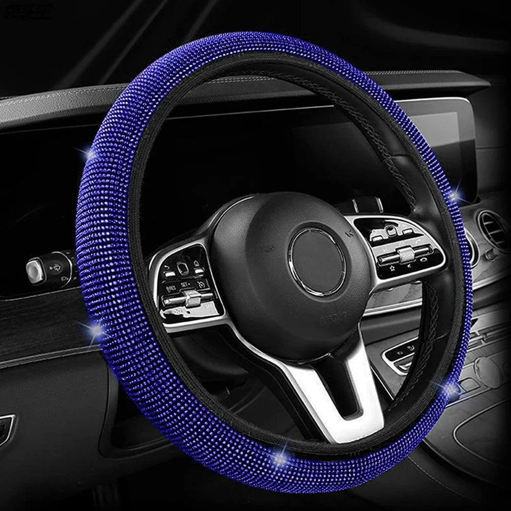 Crystal Rhinestone Steering Wheel Cover – Sparkling Auto Interior Decoration
