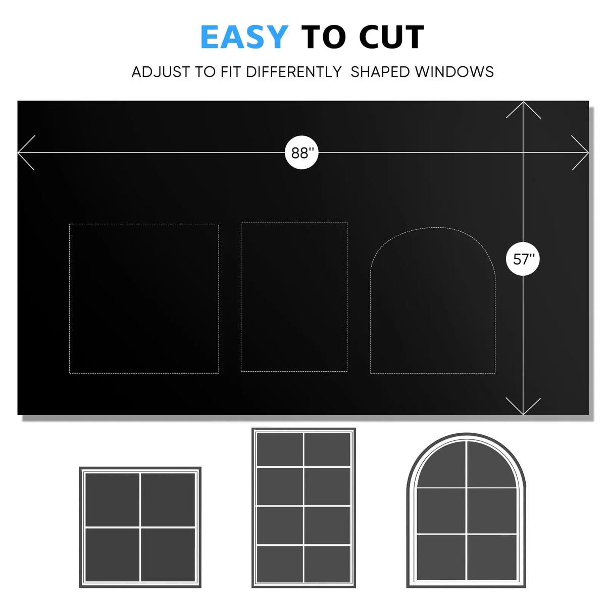 Blackout Window Privacy Film – Light Blocking Tint for Home Bedroom