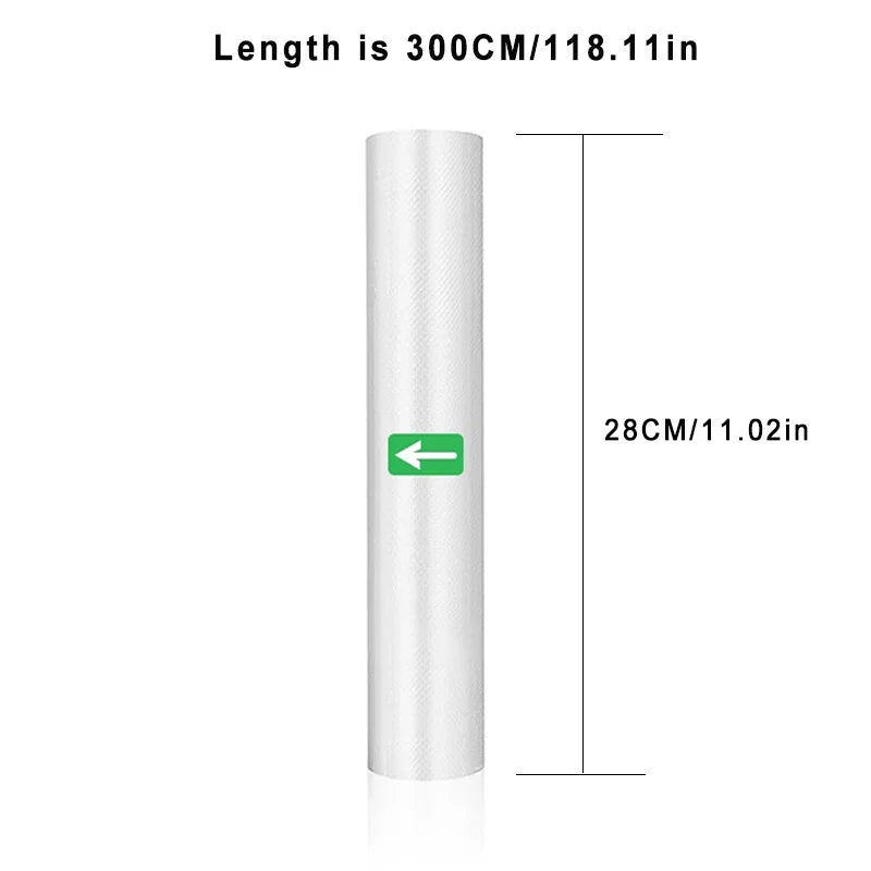 Vacuum Sealer Roll Bags – 300cm Food Storage for Kitchen Packaging