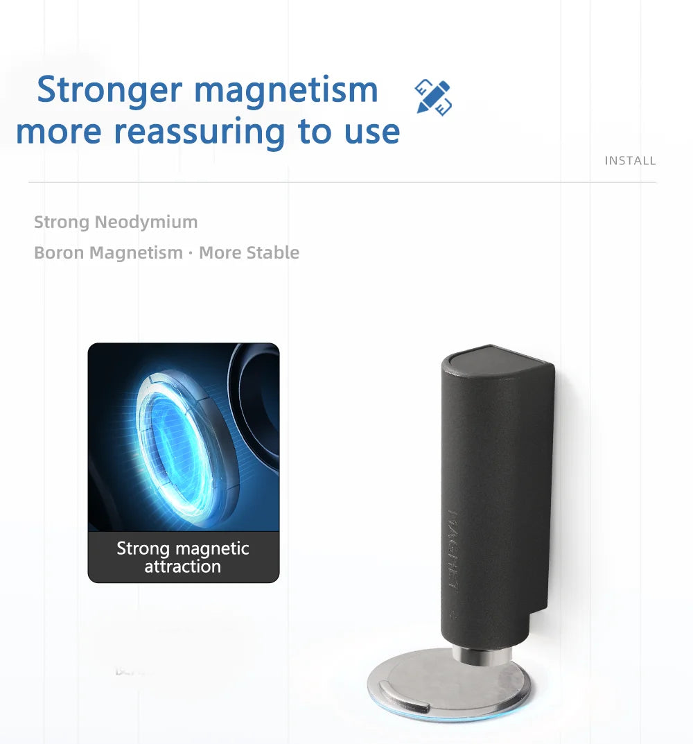 Magnetic Door Stop – Heavy Duty Nail Free Bumper for Home Security