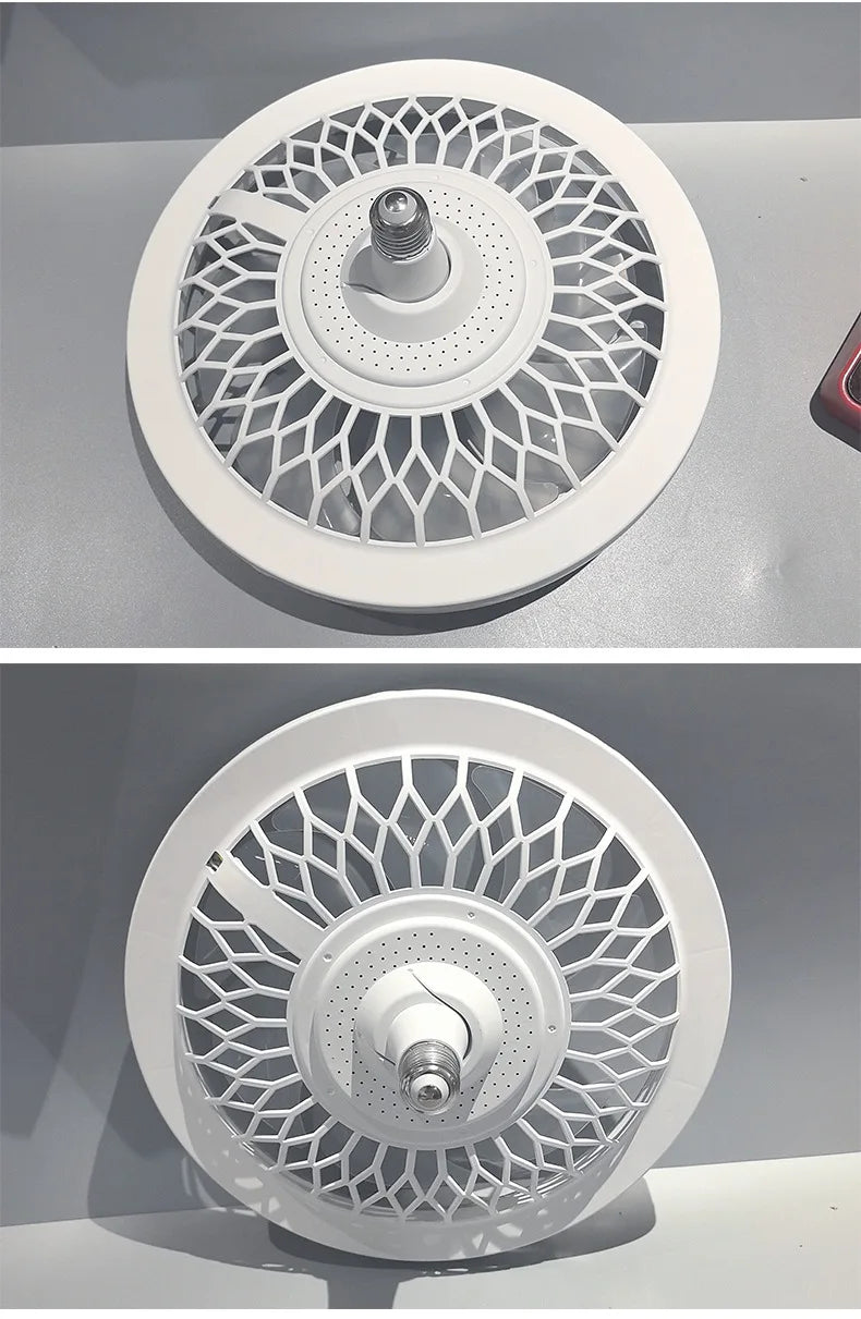 Modern LED Ceiling Fan Light – Remote Controlled E27 Lamp for Bedroom
