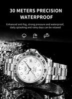 Luxury Steel Quartz Watch – Waterproof Military Sport Accessory for Men