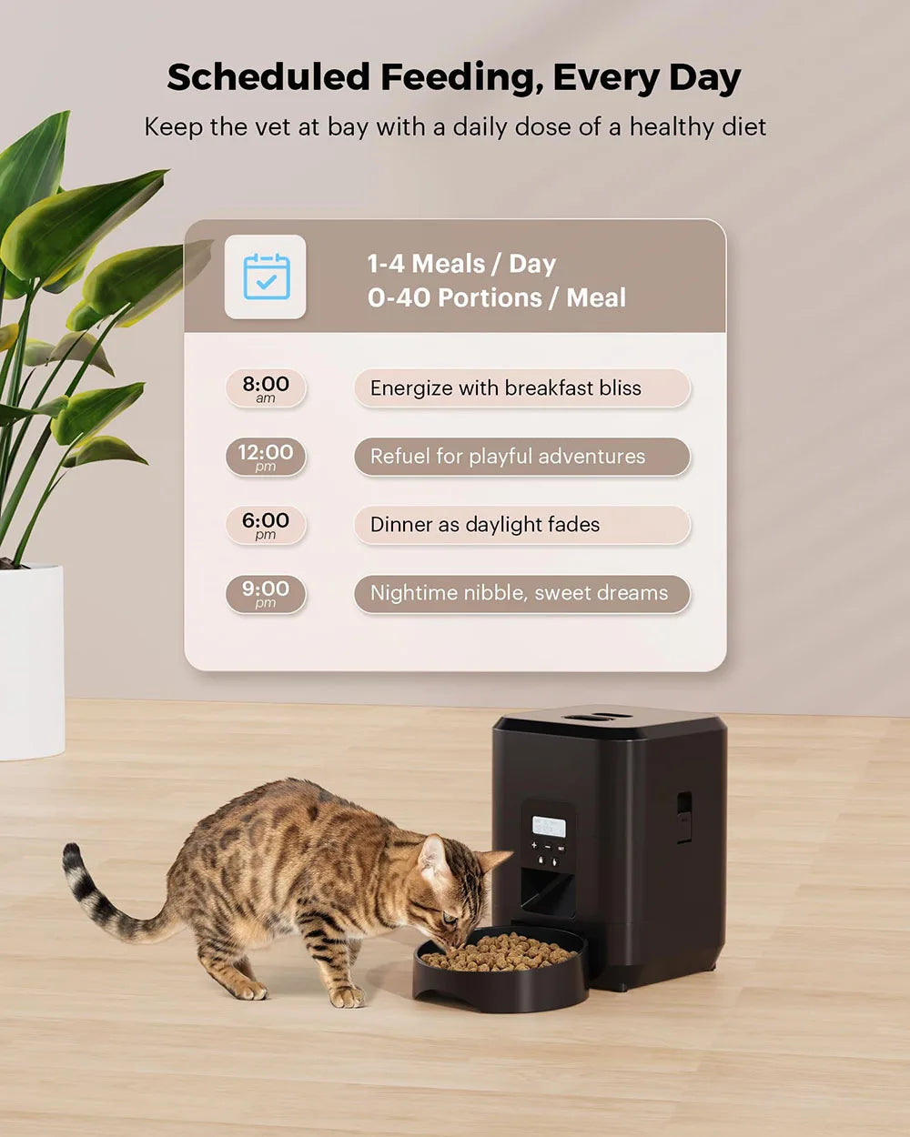 Automatic Pet Feeder – Timed Food Dispenser for Cats and Dogs