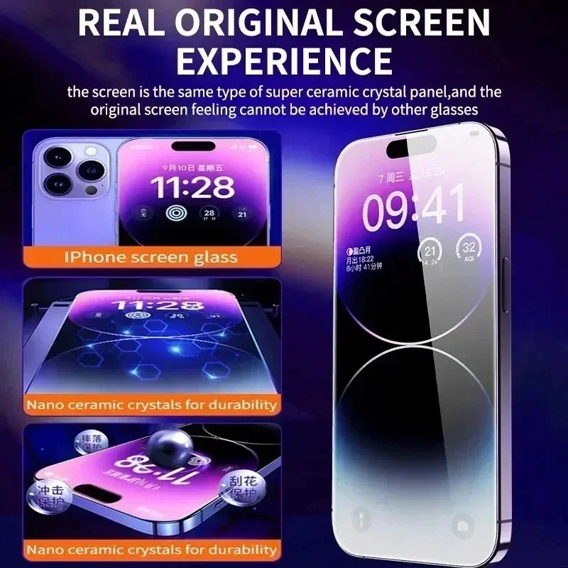 Tempered Glass Screen Protector – Oleophobic Coating for iPhone Series