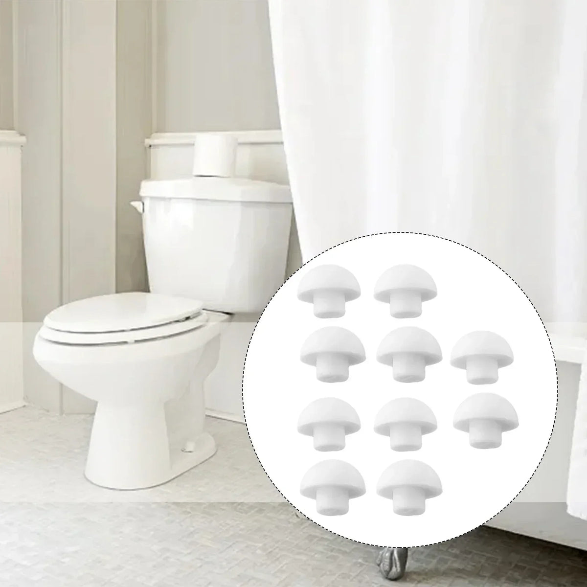 Universal Toilet Seat Bumpers – Protective Cushion Stopper for Bathroom Repair