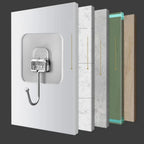Transparent Adhesive Hooks – Heavy Duty Acrylic for Kitchen and Bathroom Wall