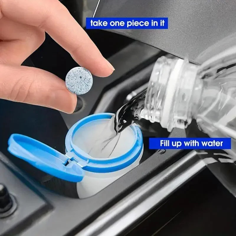 Effervescent Wiper Fluid Tablets – Concentrated Cleaner for Car Windshields