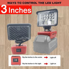 3 Inch LED Work Light – Portable Cordless Spotlight for Power Tool Batteries