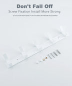 Wall Mounted Coat Rack – Matte Black Clothes Hook for Bathroom and Entryway