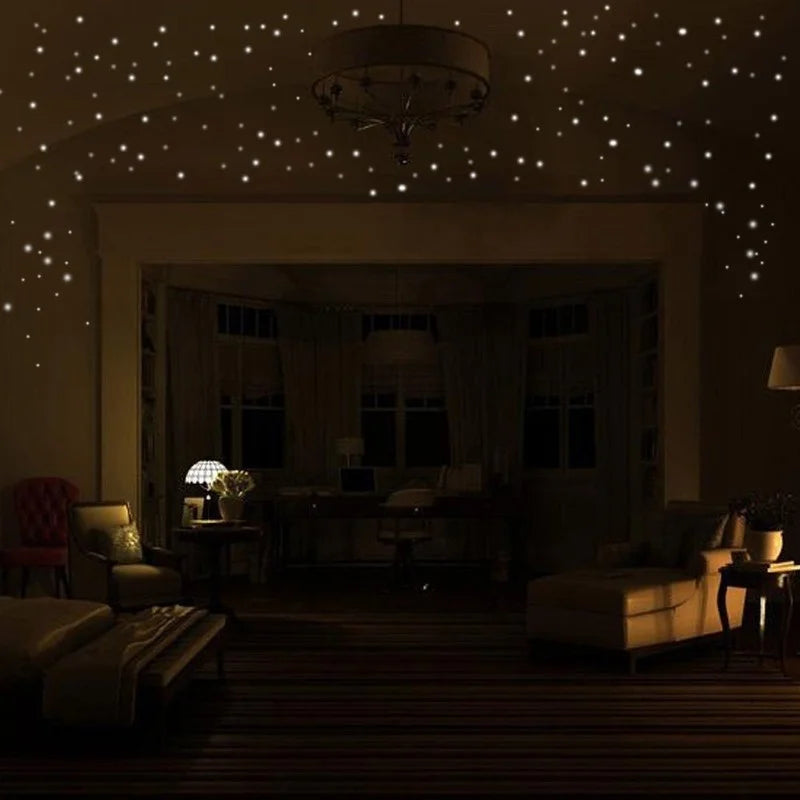 Luminous Star Wall Stickers – Glow in the Dark Vinyl Decor for Kids Rooms