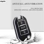 TPU Car Flip Key Case – Protective Shell for Peugeot and Citroen Accessories