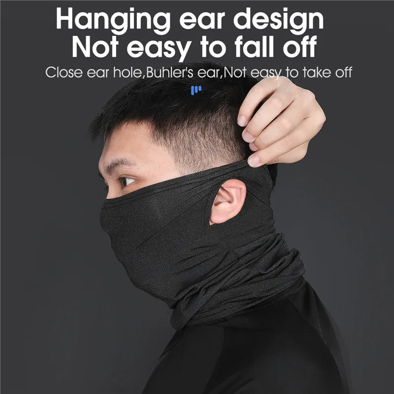 Ice Silk Cycling Headwear – Breathable UV Face Mask for Outdoor Sports
