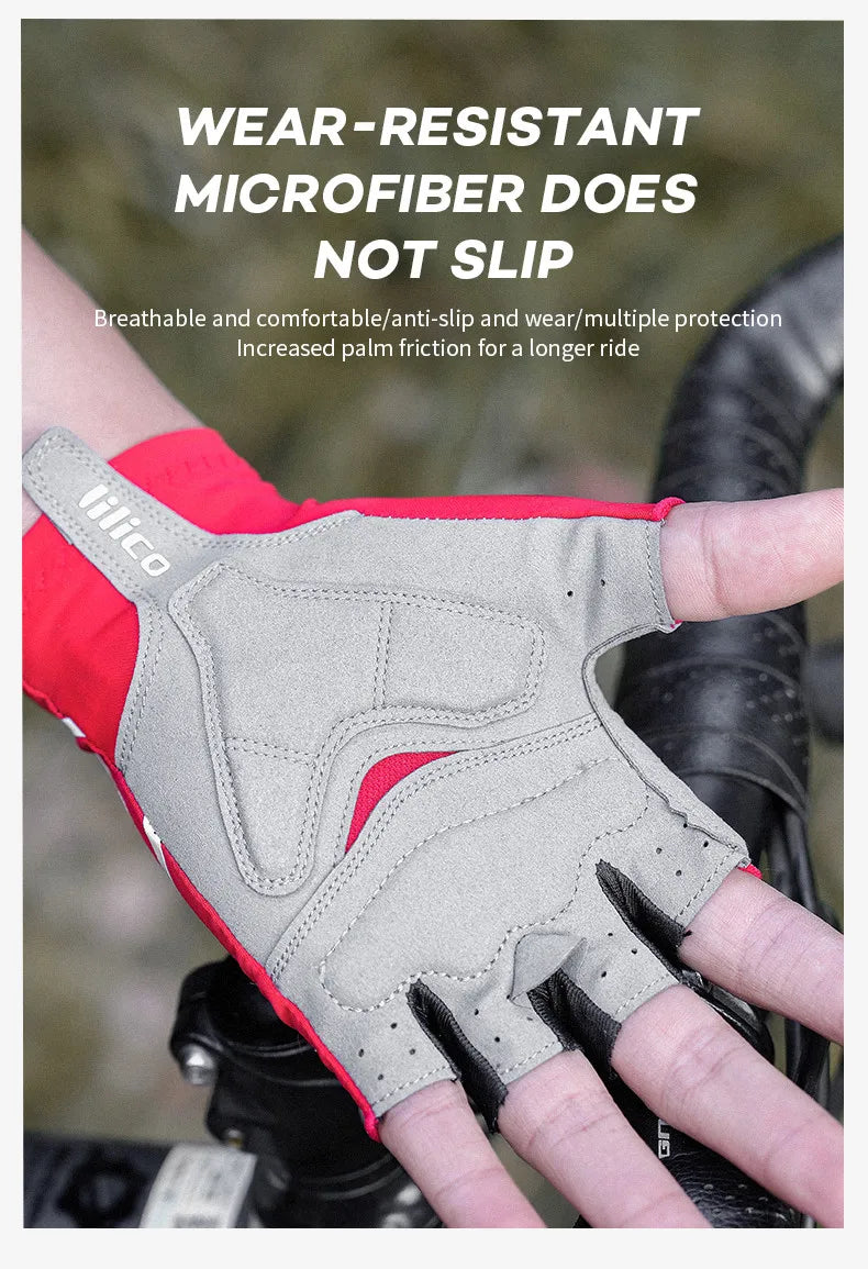 Half Finger Cycling Gloves – Anti-Slip Breathable Mittens for Road MTB Racing