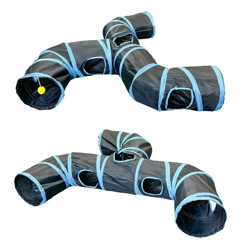 Foldable Pet Play Tunnel – Interactive Drill Barrel for Cat Training