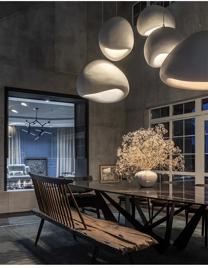 Wabi Sabi Pendant Light – Nordic Minimalist Chandelier for Dining Room Decor