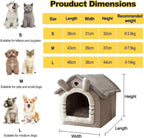 Soft Pet Bed House – Washable Enclosed Kennel for Indoor Dogs and Cats