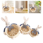 Miniature Easter Bunny Basket – Reusable Decorative Storage for Holiday Decor