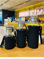 Large Capacity Glass Water Bottle – Transparent Milk Juice Cup for Outdoor Sports