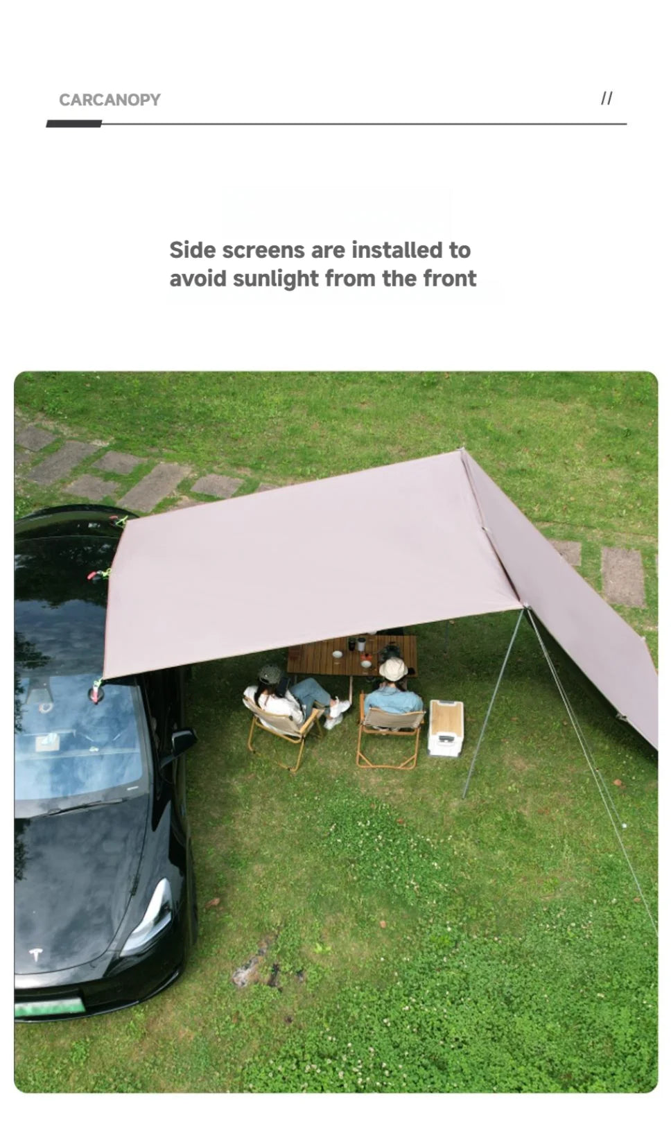 Portable Car Awning Tarp – Lightweight Vehicle Shelter for Camping
