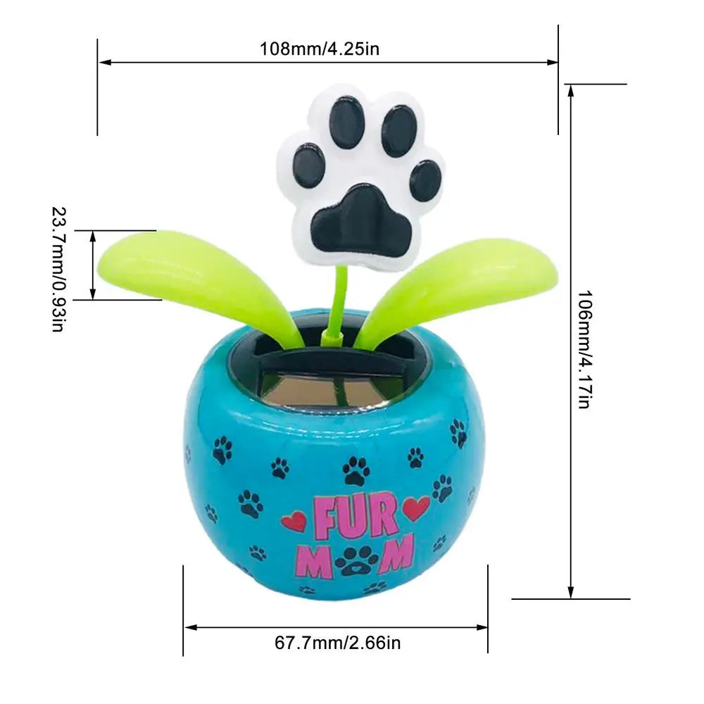 Solar Dancing Sunflower and Butterfly – Dashboard Figurine for Desk Decor