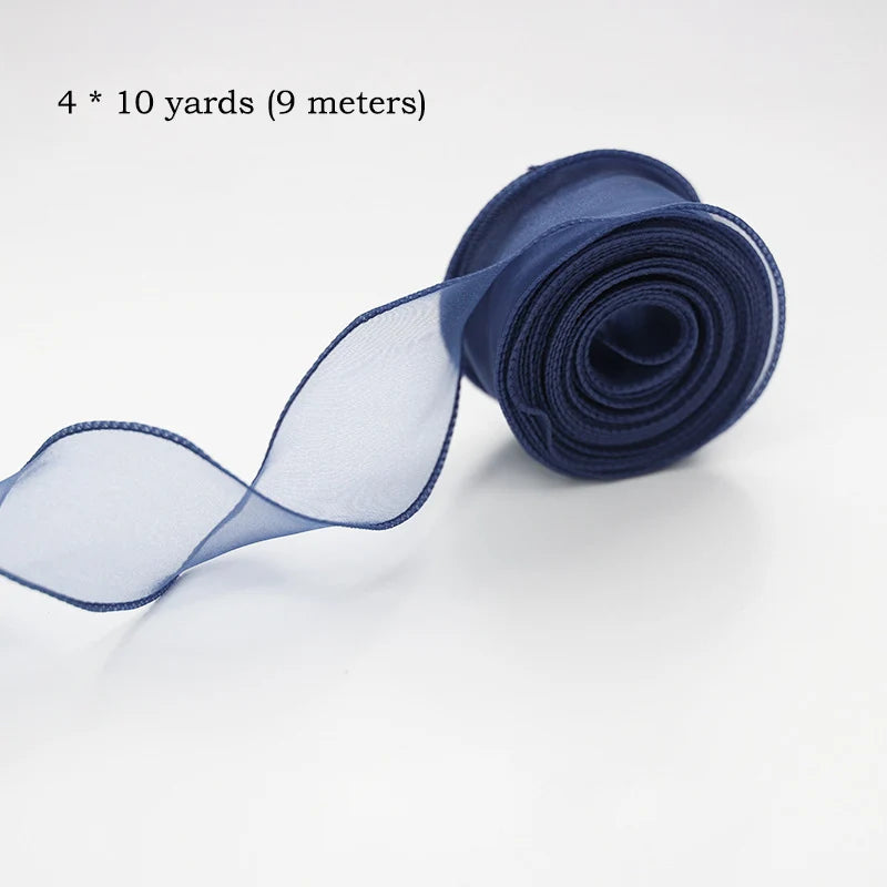 Chiffon Silk Ribbon – 10 Yard Organza Fabric for Wedding Decor and Crafting