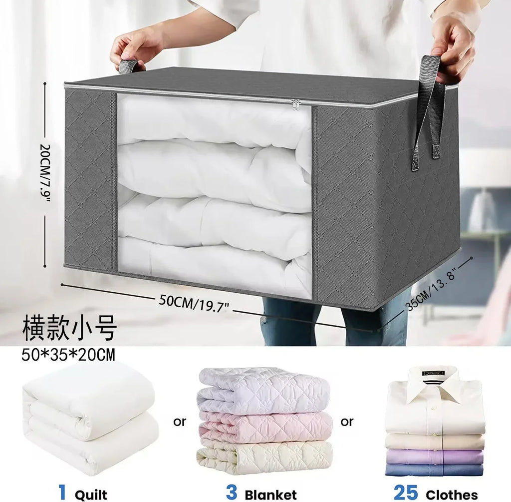 Foldable Clothes Storage Bag – Large Capacity Container for Closet Organization