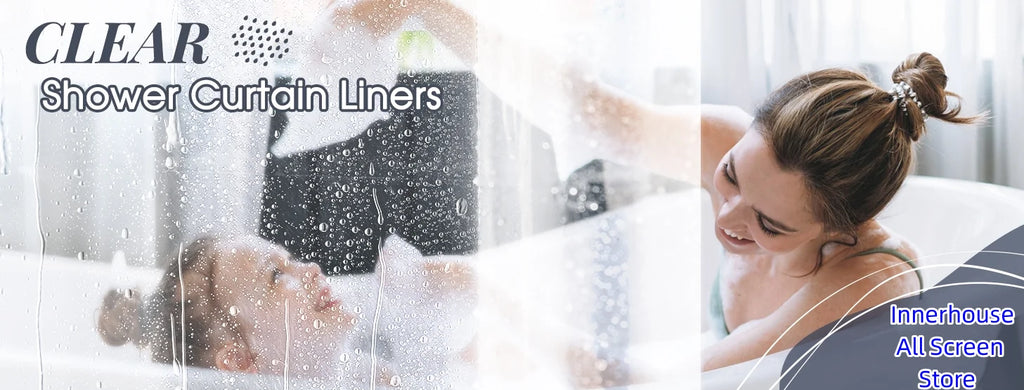 Clear PEVA Shower Curtain – Waterproof Mildew-Resistant Liner for Bathroom