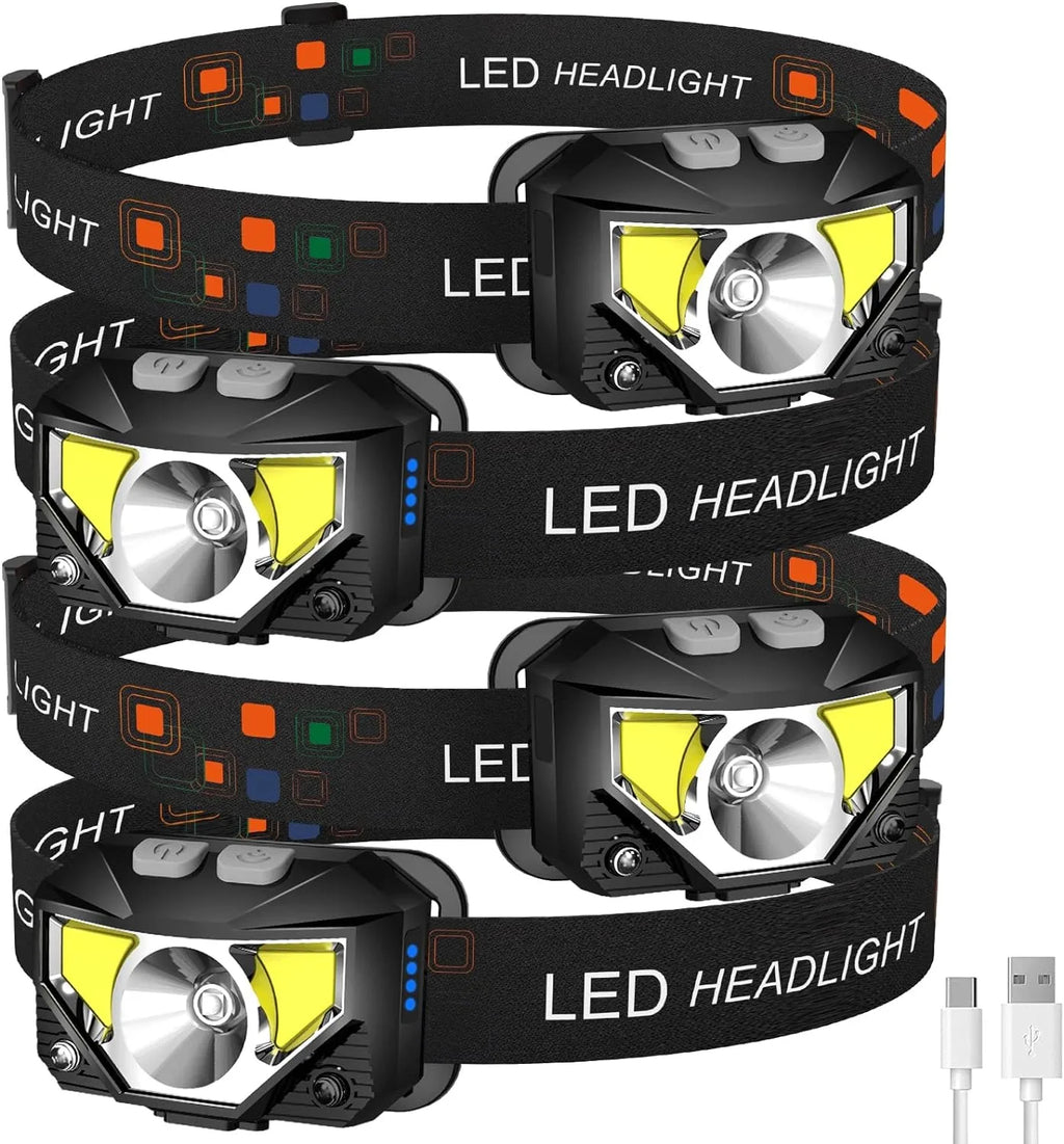Rechargeable LED Headlamp – Ultra-Light Waterproof Light for Outdoor Sports
