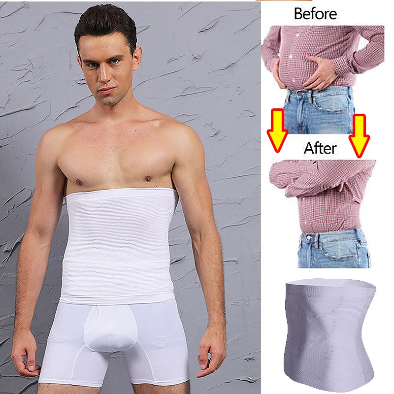 Men Tummy Control Waist Trainer – Compression Body Shaper for Gym Workout