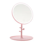 LED Touch Screen Makeup Mirror – Foldable Cosmetic Light for Daily Vanity